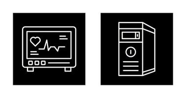 kardiogram en CPU icoon vector