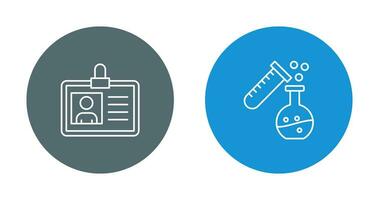 identiteit en laboratorium icoon vector