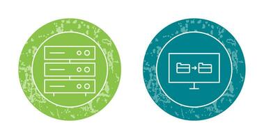 server netwerk en het dossier sharing icoon vector