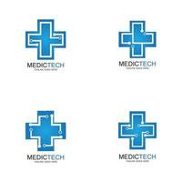 medische technologie logo ontwerp vector