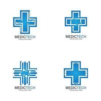 medische technologie logo ontwerp vector