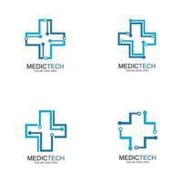 medische technologie logo ontwerp vector