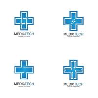 medische technologie logo ontwerp vector