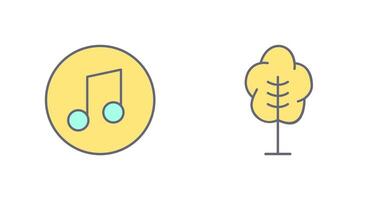 muziek- speler en boom icoon vector