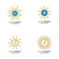 zon zonne-energie logo ontwerpsjabloon. solar tech logo-ontwerpen vector