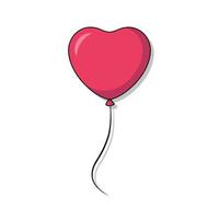 mooie roze hartballon vector