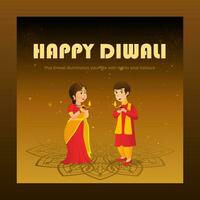 viering Indisch religieus diwali festival vector