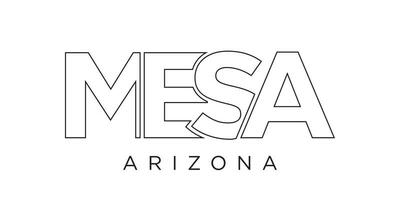 mesa, Arizona, Verenigde Staten van Amerika typografie leuze ontwerp. Amerika logo met grafisch stad belettering voor afdrukken en web. vector