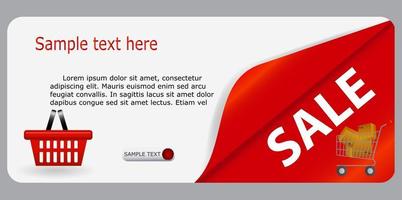 verkoopbanner met plaats voor uw tekst. vector illustratie