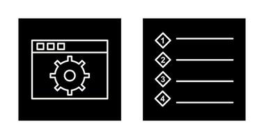 instellingen en genummerd lijsten icoon vector