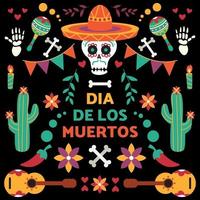 dia de los muertos achtergrond vector