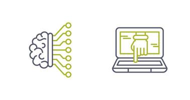 machine aan het leren en hacken icoon vector