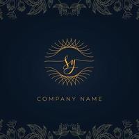 elegant luxe letter sy-logo. vector