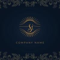 elegant luxe letter sj-logo. vector