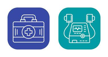 defribilator en eerste steun uitrusting icoon vector