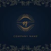 elegant luxe letter nq-logo. vector