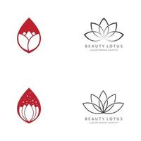 schoonheid vector lotusbloemen ontwerp logo sjabloon pictogram