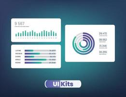 elementen van ui-ontwerp. moderne presentatie met infographic, vector