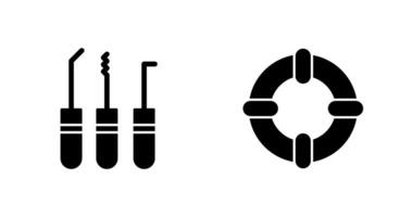 lockpick en leven bewakers icoon vector