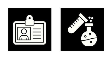 identiteit en laboratorium icoon vector