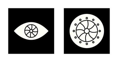 oog en optisch middenrif icoon vector