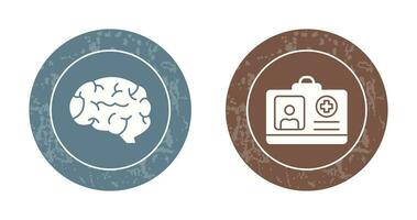 hersenen en kaart icoon vector