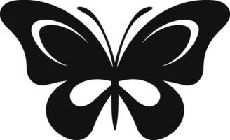monochroom genot zwart vector vlinder icoon Vleugels van eenvoud zwart vlinder logo