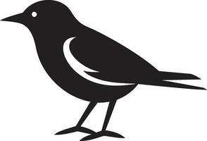 minimalistische vogel elegantie elegant gevederde silhouet vector