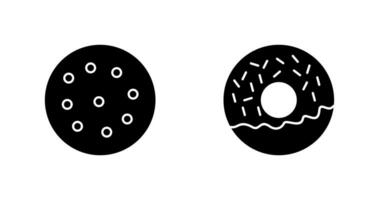 koekje en donut icoon vector