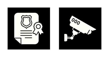 document en cctv icoon vector