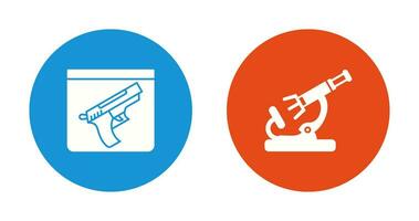 bewijs en microscoop icoon vector
