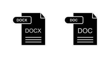 docx en doc icoon vector