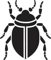 insect monarchie zegel zwart kever heraldiek vector