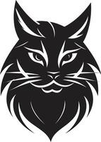 vector pot silhouet tijdloos symbool met bakkebaarden eenvoud kat insigne