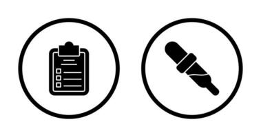 diagnose en druppelaar icoon vector