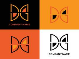 dg brief logo ontwerp vector