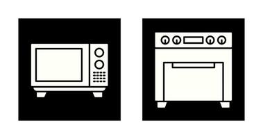 magnetronoven en oven icoon vector