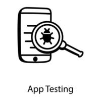 app testen en analyseren vector