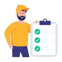 checklist en document vector