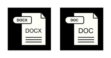 docx en doc icoon vector