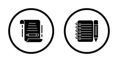 schrijven en checklist icoon vector