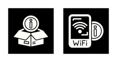 Wifi signaal en doos icoon vector