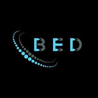 bed brief logo creatief ontwerp. bed uniek ontwerp. vector