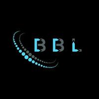 bbl brief logo creatief ontwerp. bbl uniek ontwerp. vector