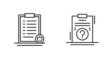 lijst bescherming en vraag icoon vector