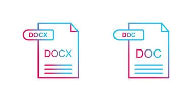 docx en doc icoon vector