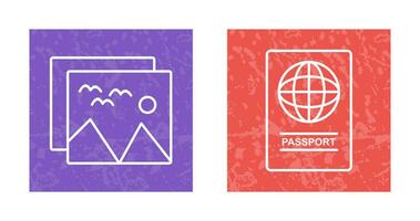 afbeeldingen en paspoort icoon vector