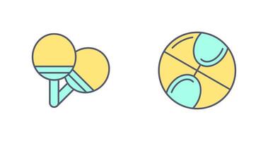 ping pong en basketbal icoon vector