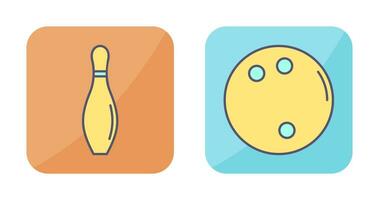 bowling pin en bowling bal icoon vector