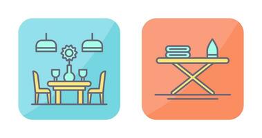 ijzer bord en tafel icoon vector